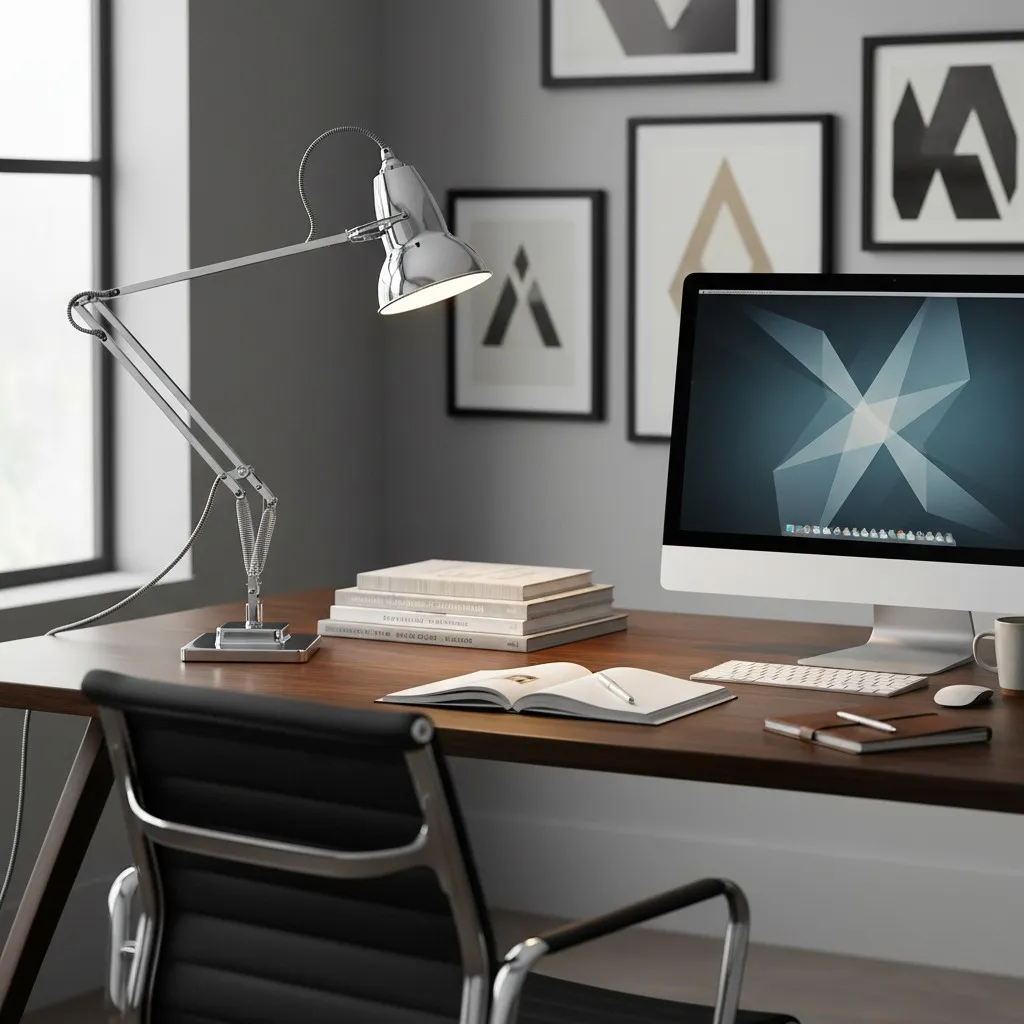 Modryx Vintage Adjustable Desk Lamp - Industrial Task Light for Home Offices T555