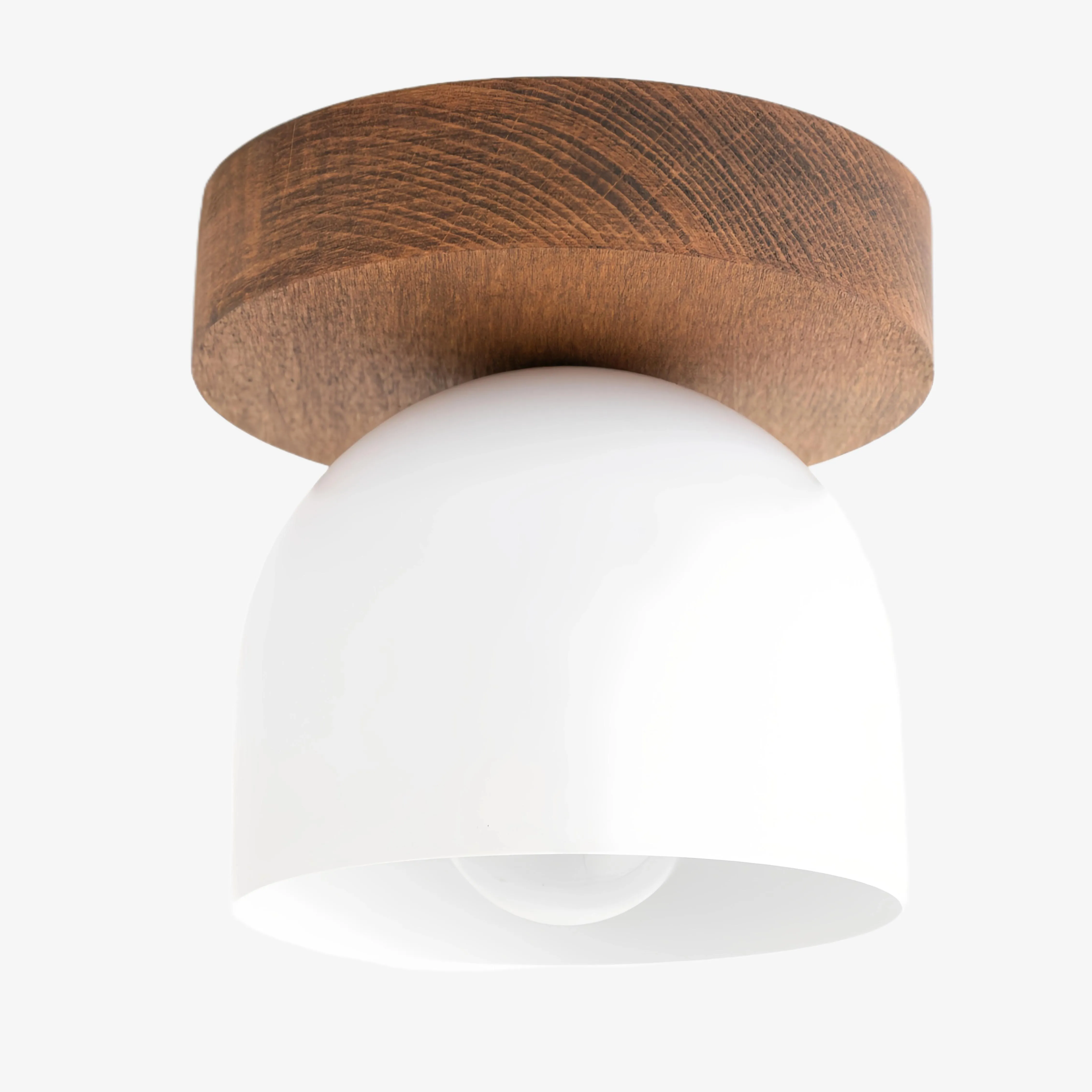 Metio Dome Modern Rustic Ceiling Light - Wooden and Metal Fusion T372