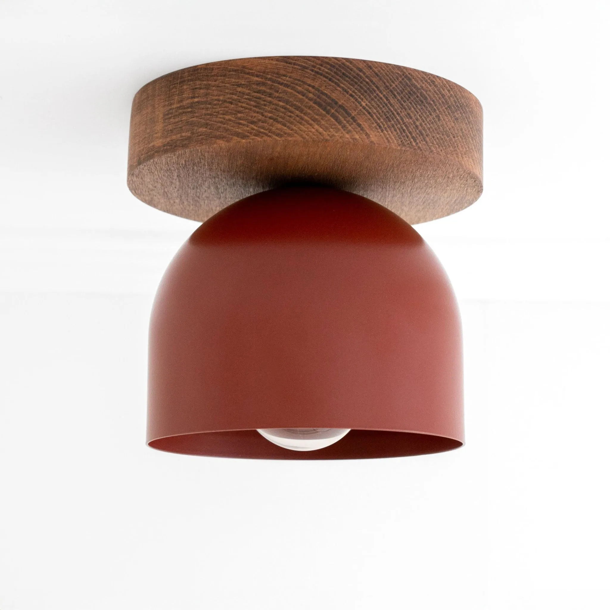 Metio Dome Modern Rustic Ceiling Light - Wooden and Metal Fusion T372