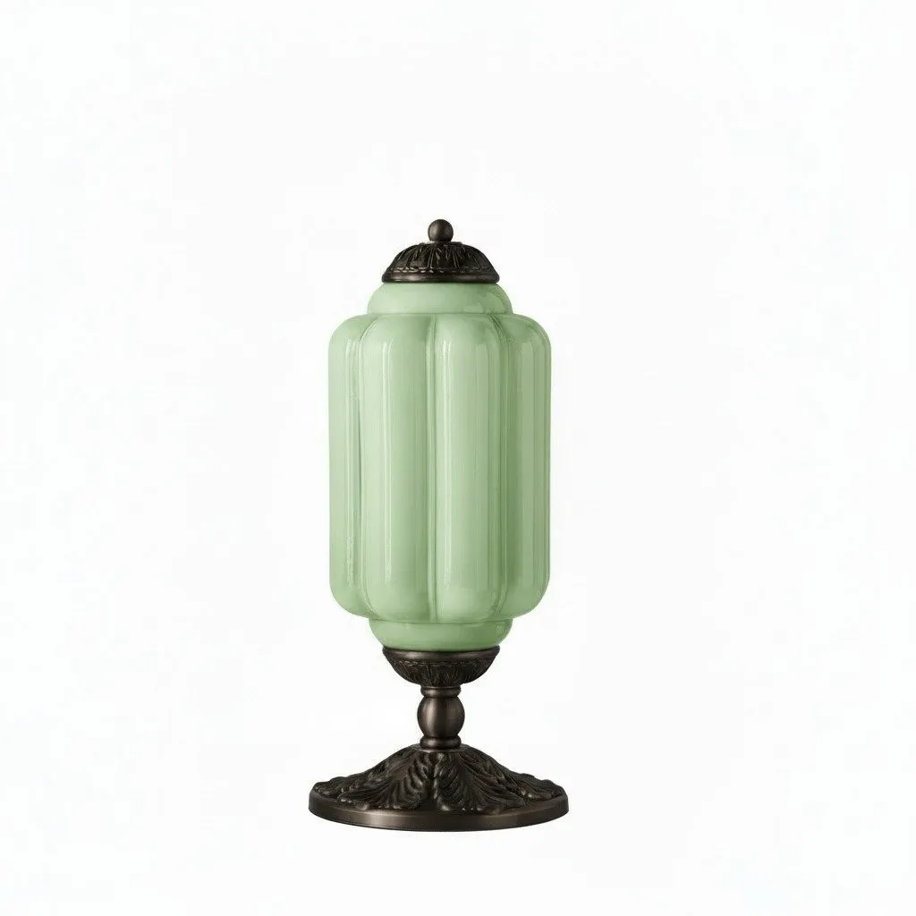 Retro Eloise Milk Glass Table Lamp for Bedroom Decor T288