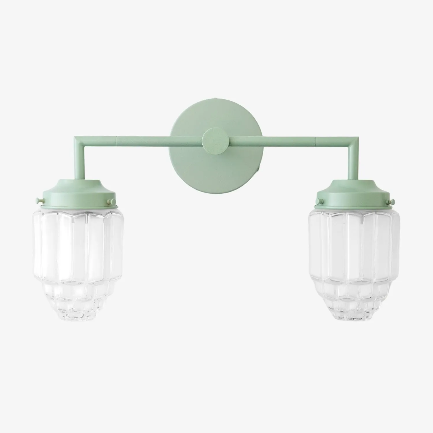 Tierlux Glass Art Deco Vanity Light - Colorful Skyscraper Globe Wall Fixture T293