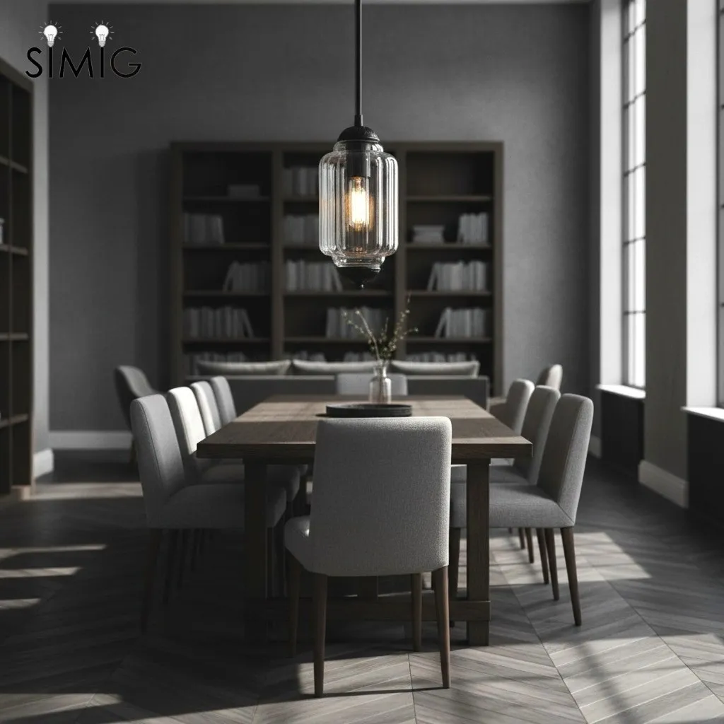 Eloise Simple Glass Irregular Lantern Pendant Lamp G23