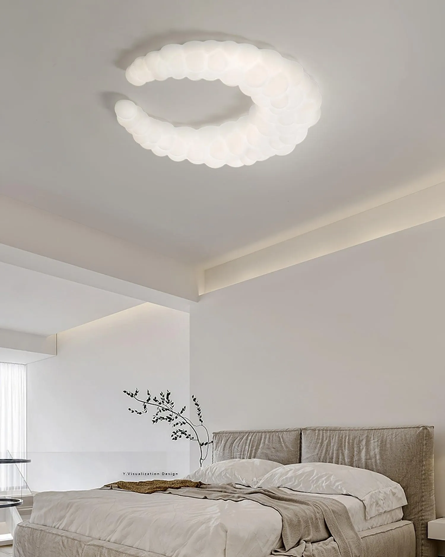 Cream Style Moon Ceiling Lamp M580