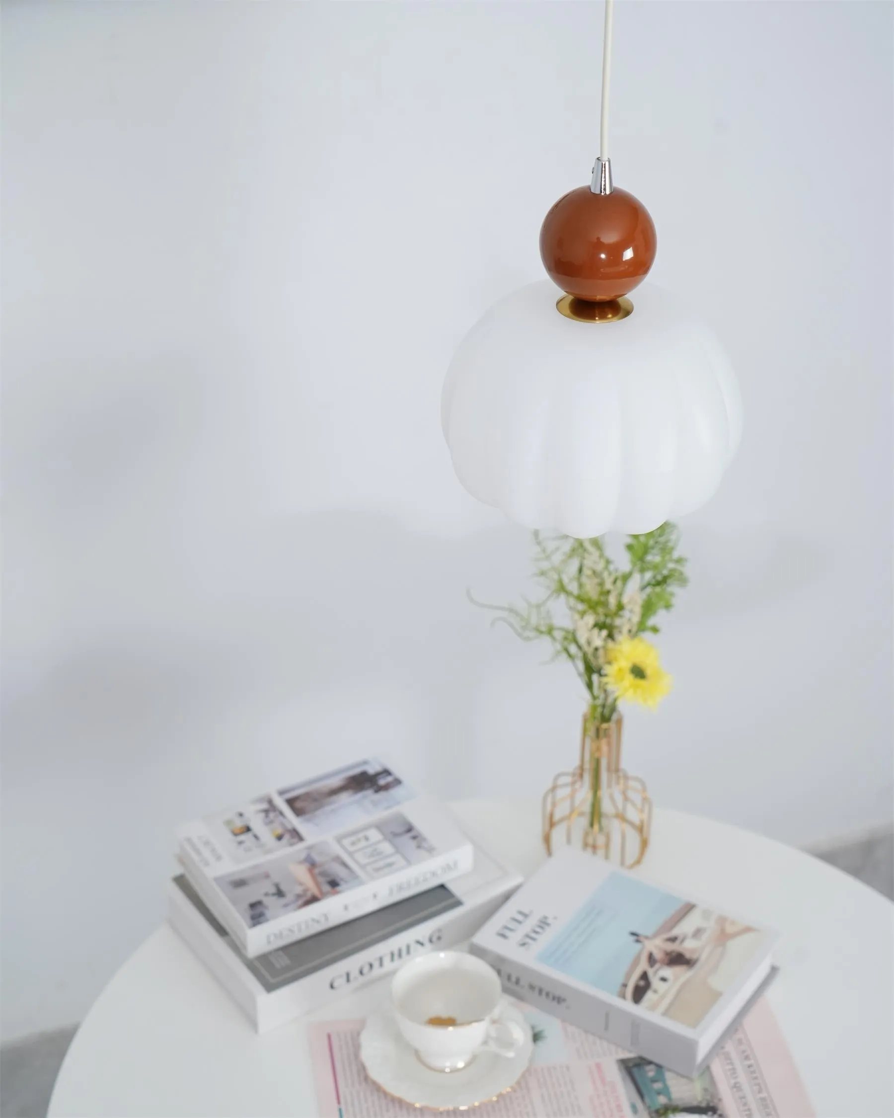 French Vintage Cream Pendant Lamp M129