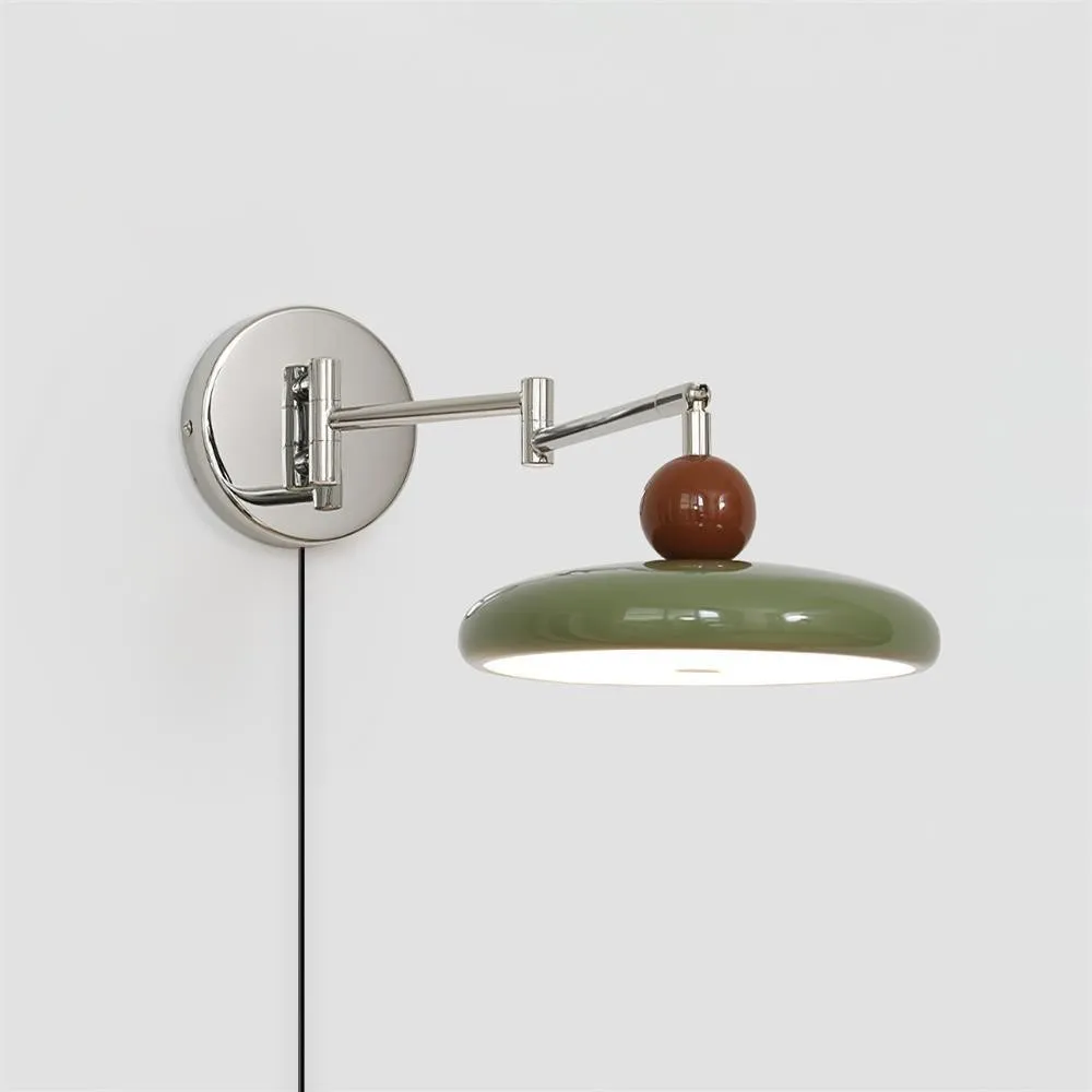 Swing Arm Bedside Plug In Wall Lamp M244