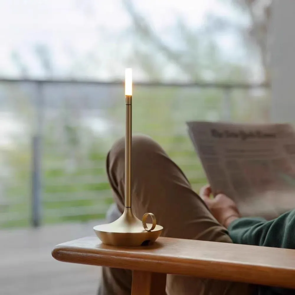 Metal Candle Touch Dimmable Rechargeable Table Lamp S183