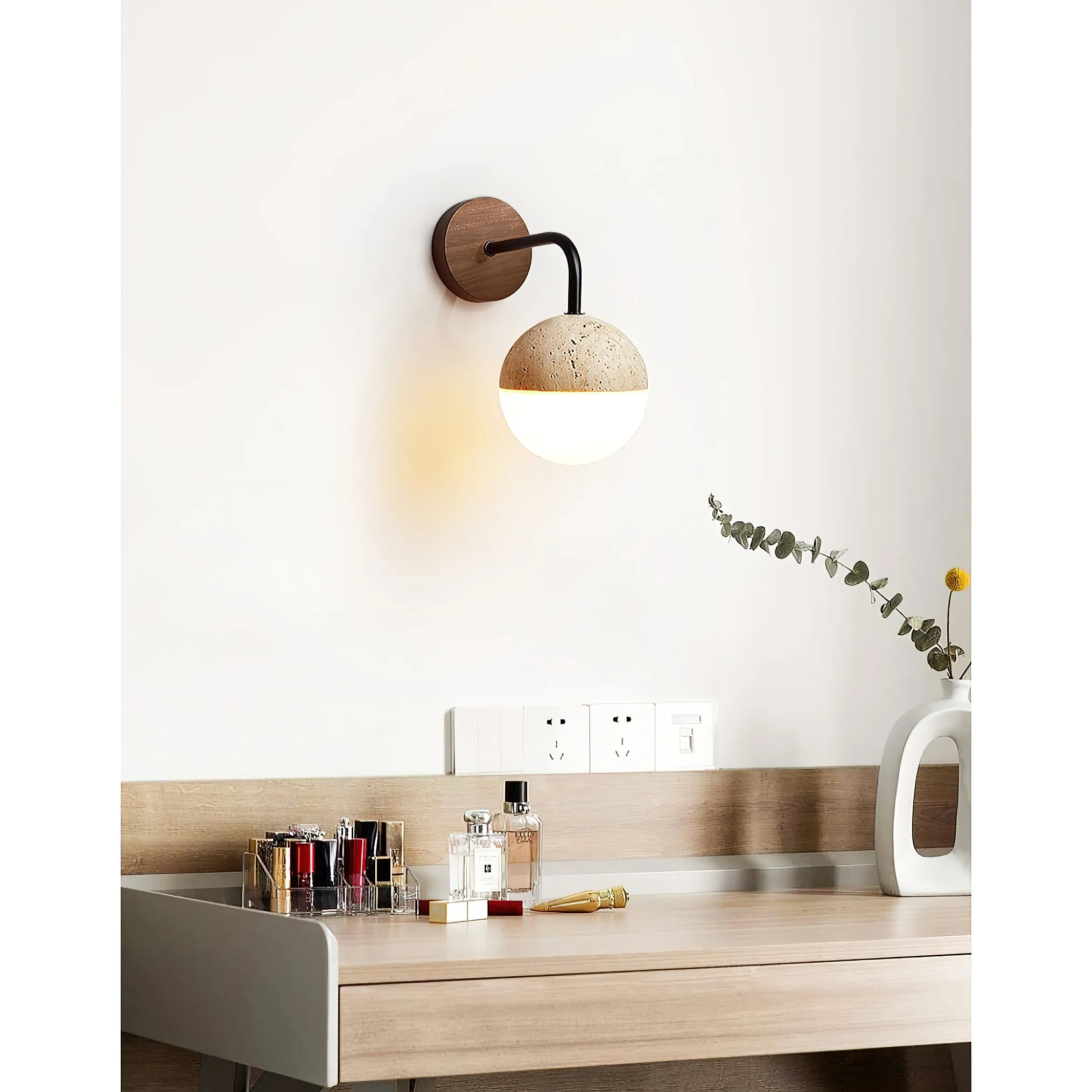 Tia Travertine Wall Lamp D662