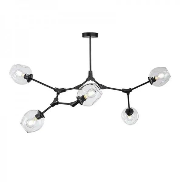 Asymmetrical Articulated Globe Branching Bubble Chandelier