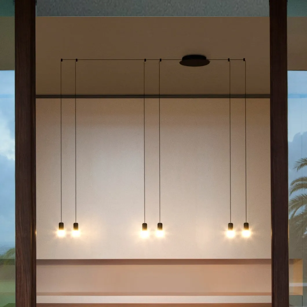Industrial Black Wireflow Free Form LED Pendant Light