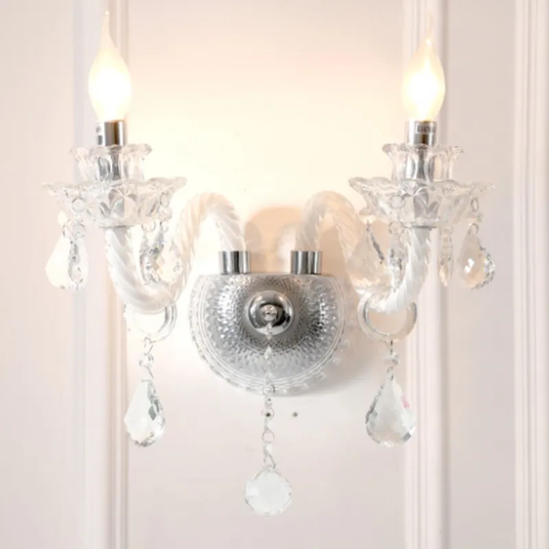 Candlestick Crystal Wall Light