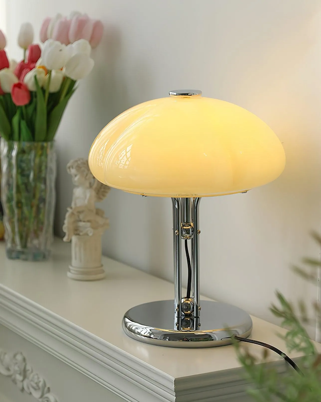 High-Grade Bedroom Bedside Mushroom Glass Table Lamp M277