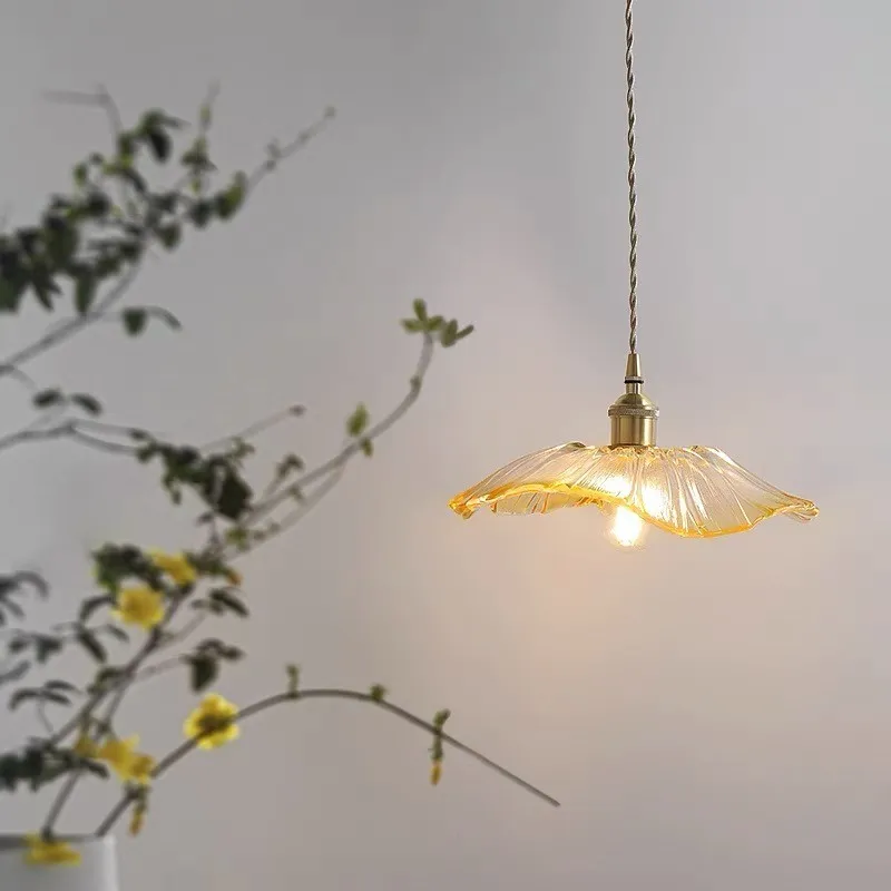 Tiffany Lotus Glass Pendant Light S55
