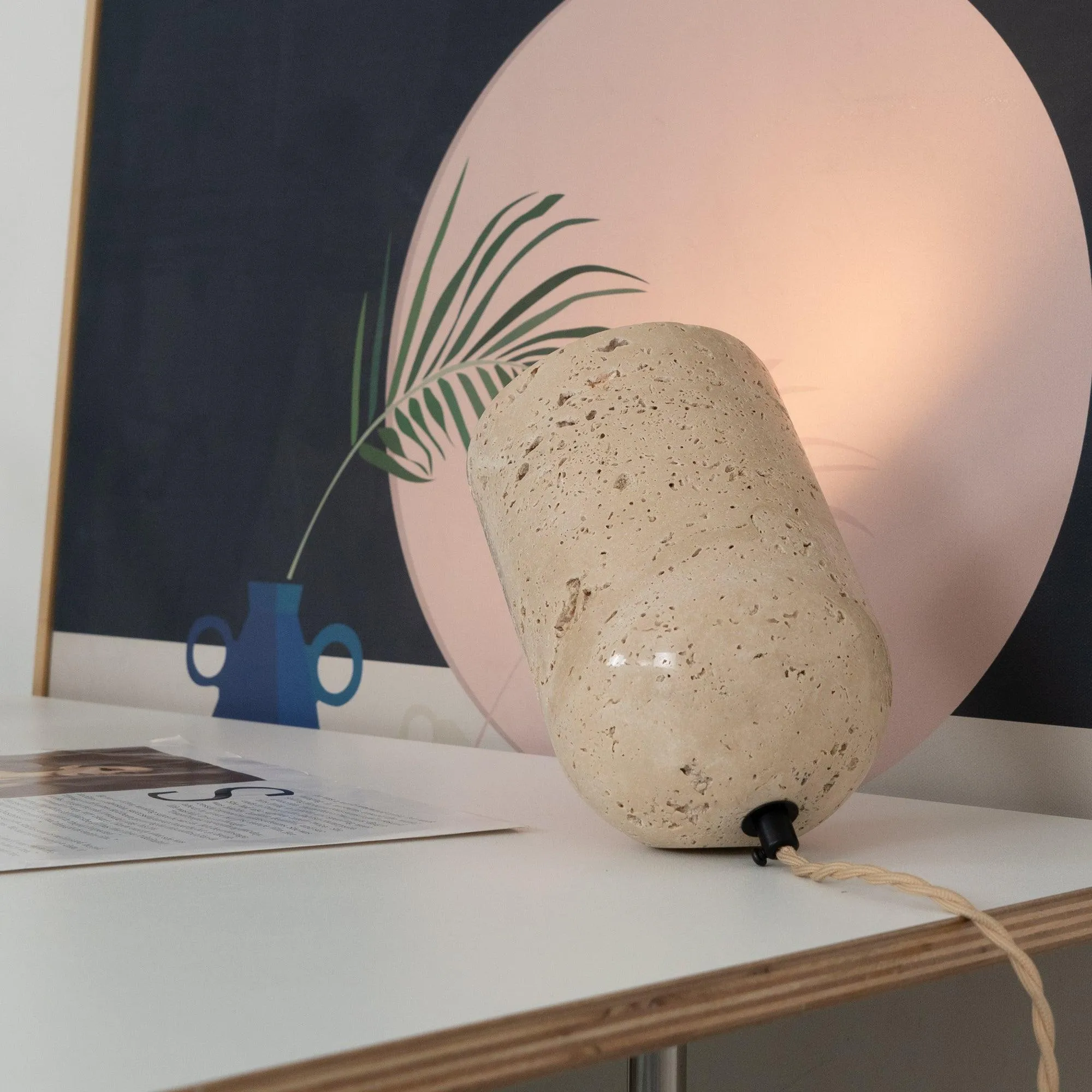 Amidori Travertine Table Lamp D893