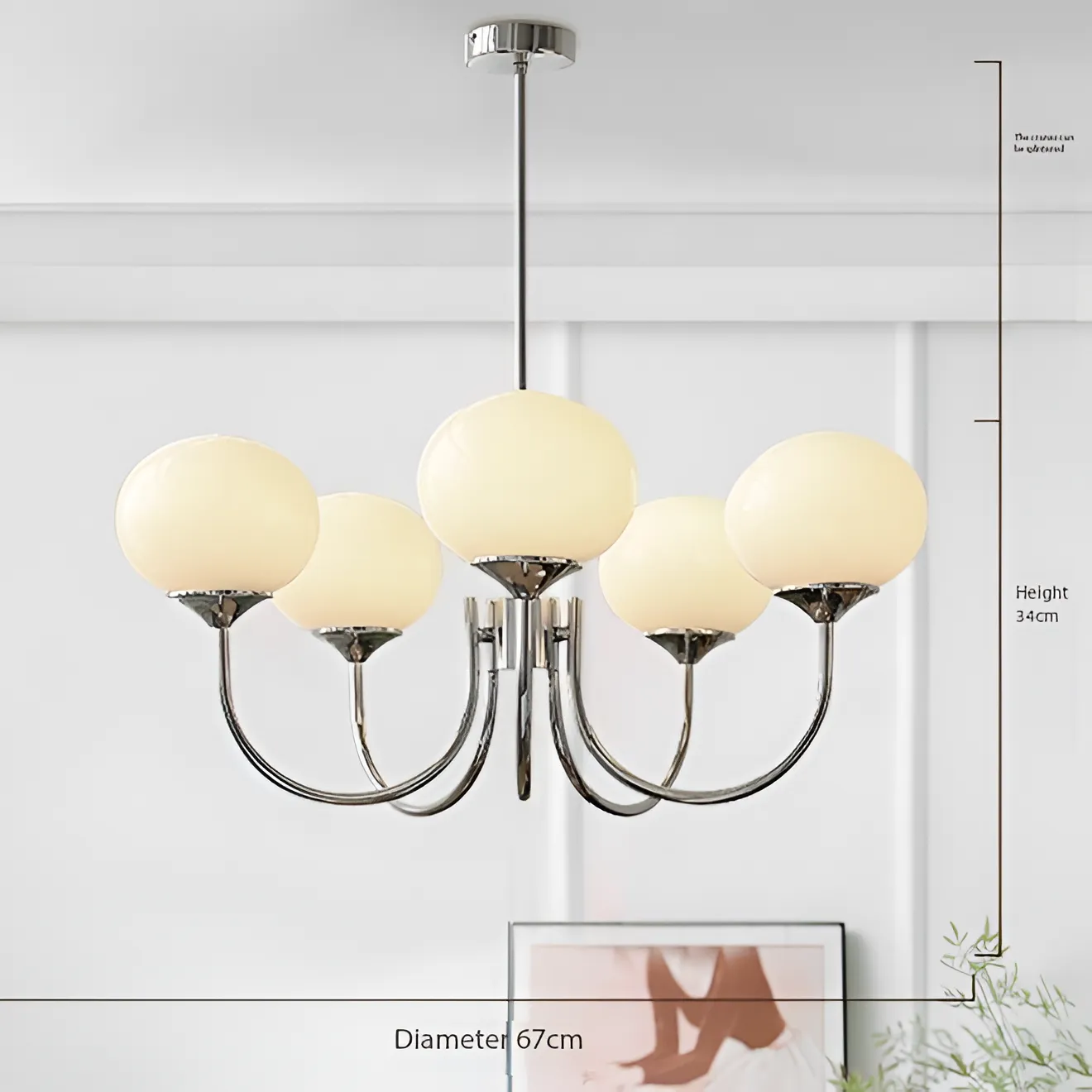 Marshmallow Modern Glass Chandelier D776