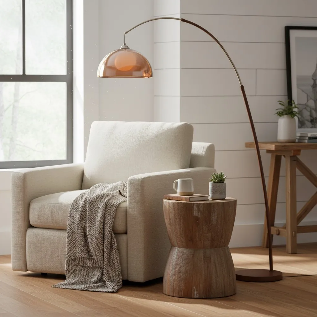 Afterglow Modern Statement Floor Lamp - Clean Line Standing Light for Bedroom Setting T579