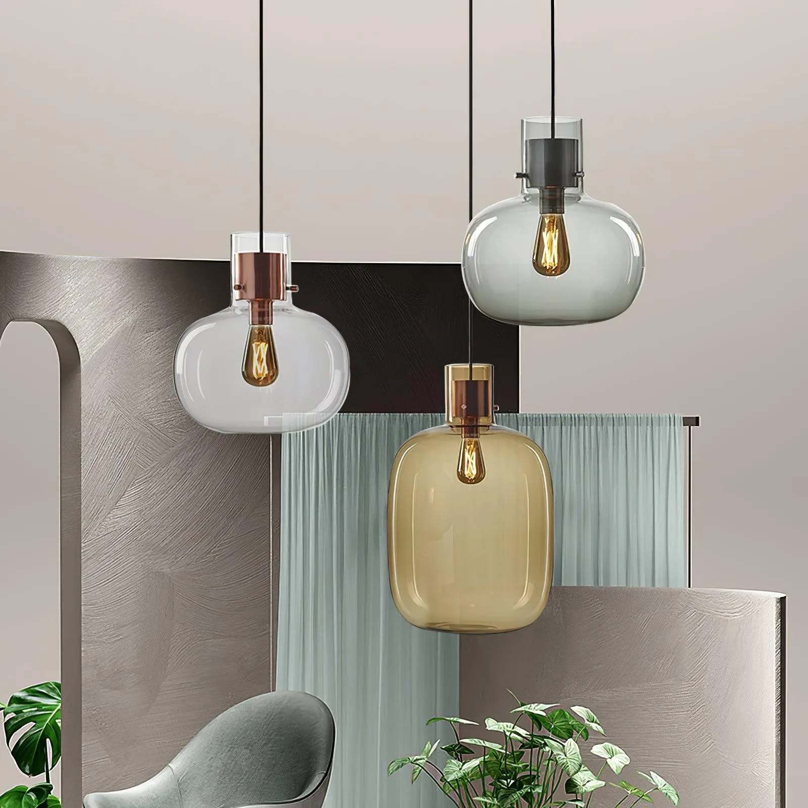 Nordic Minimalist Luxury Personality Glass Pendant Light M487
