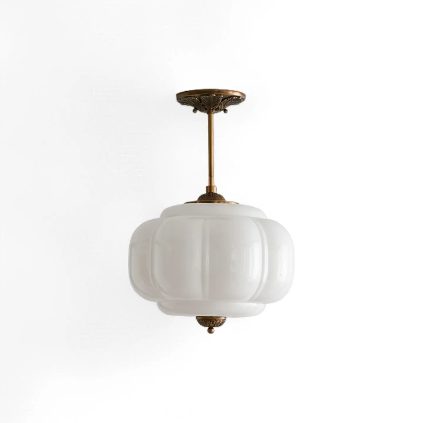 Eloise Vintage Glass Chandelier - Milk Glass Home Accent T289