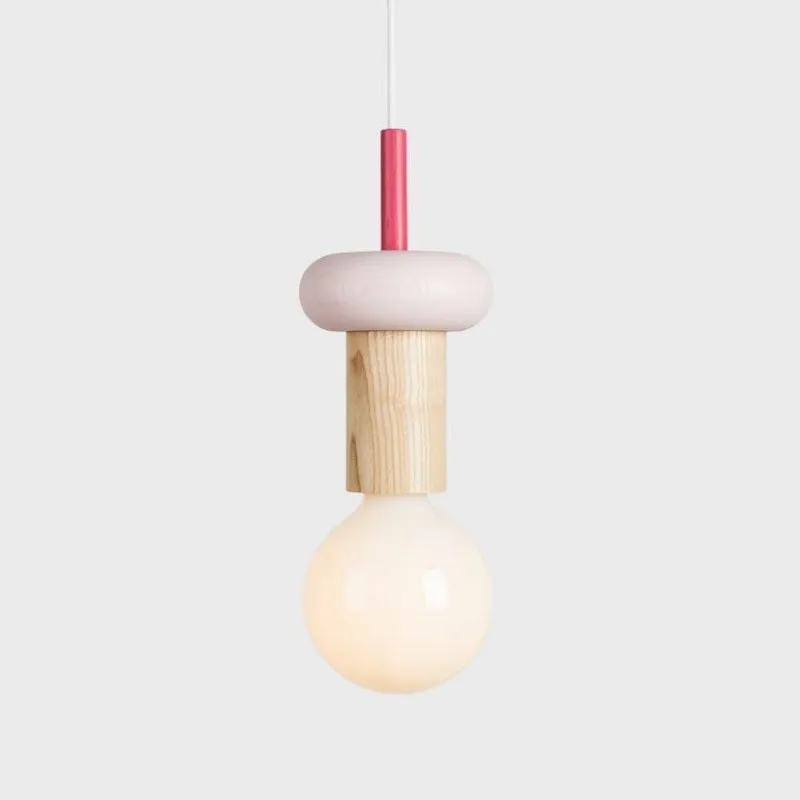 Creative Color Block Wooden Pendant Light S166