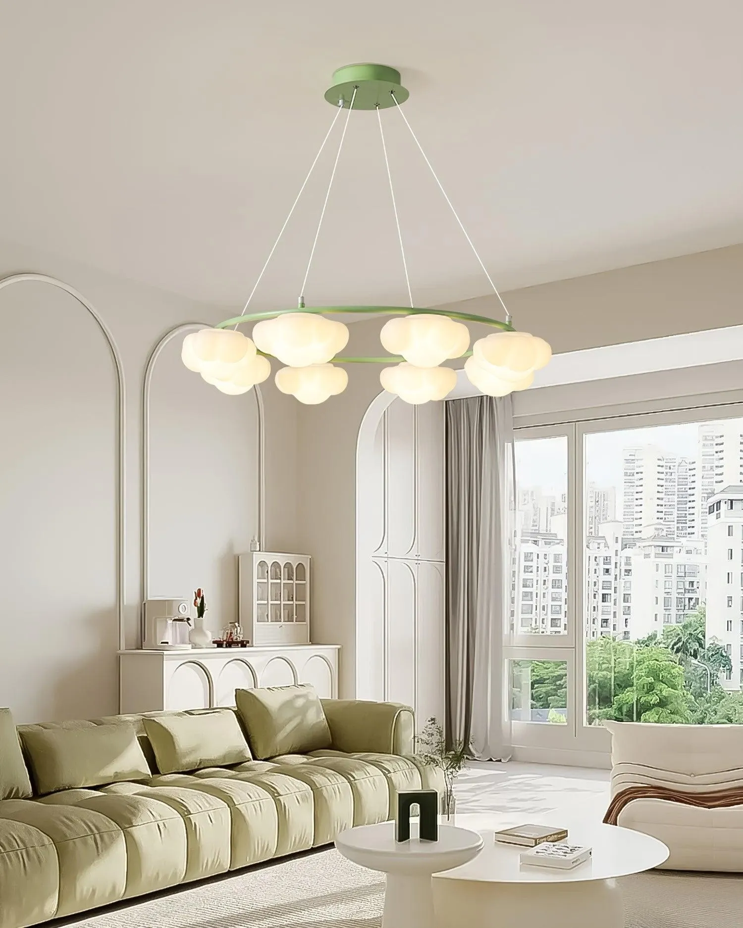 Cream Style Creative Personality Clouds Chandelier M322