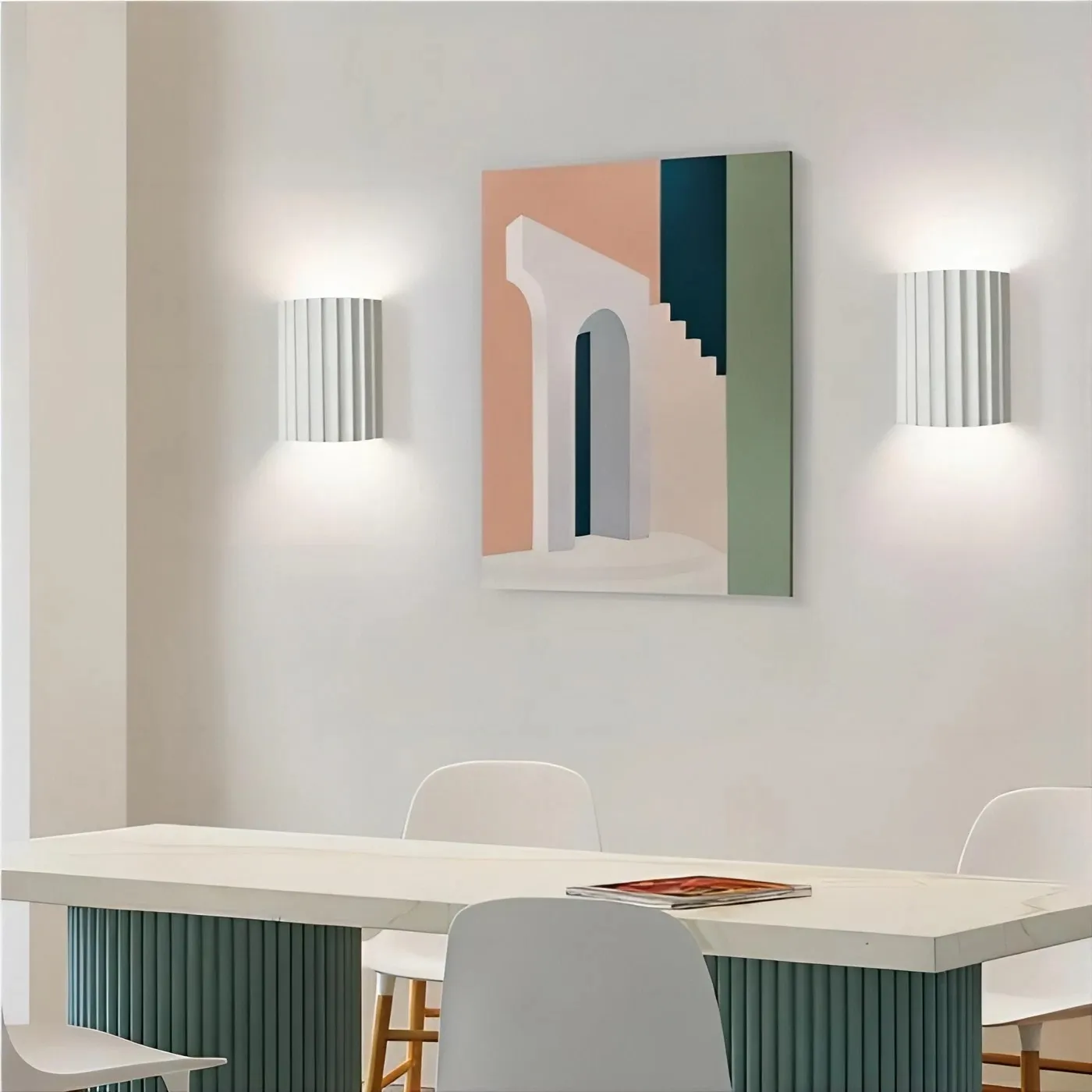 Scandinavian Ribbed Resin Fluted Wall Lamp S92