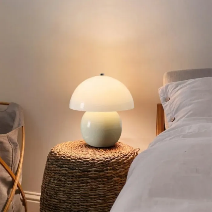 Cute Cream Mushroom Ceramic Table Lamp S178