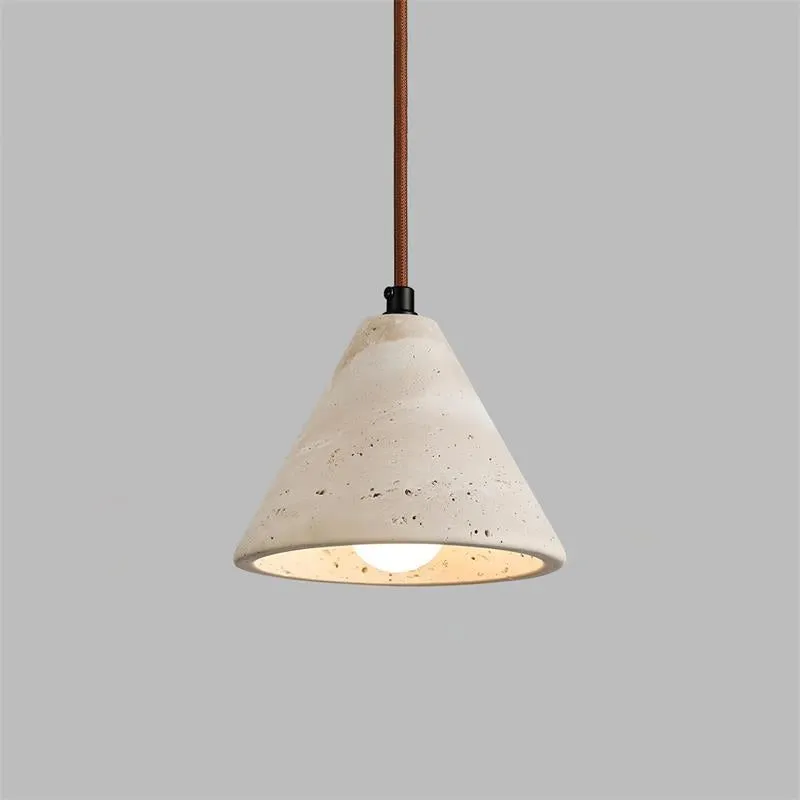 Travertine Conical Pendant Lamp M262