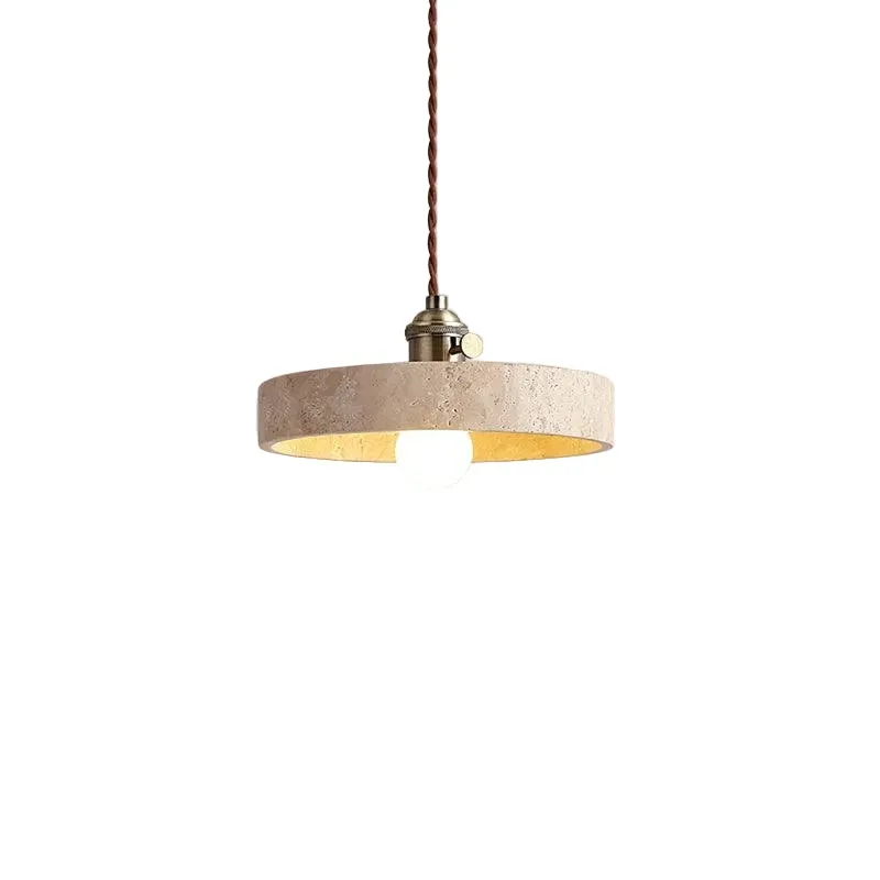 Alagusmo Minimalist Travertine Pendant Light D892