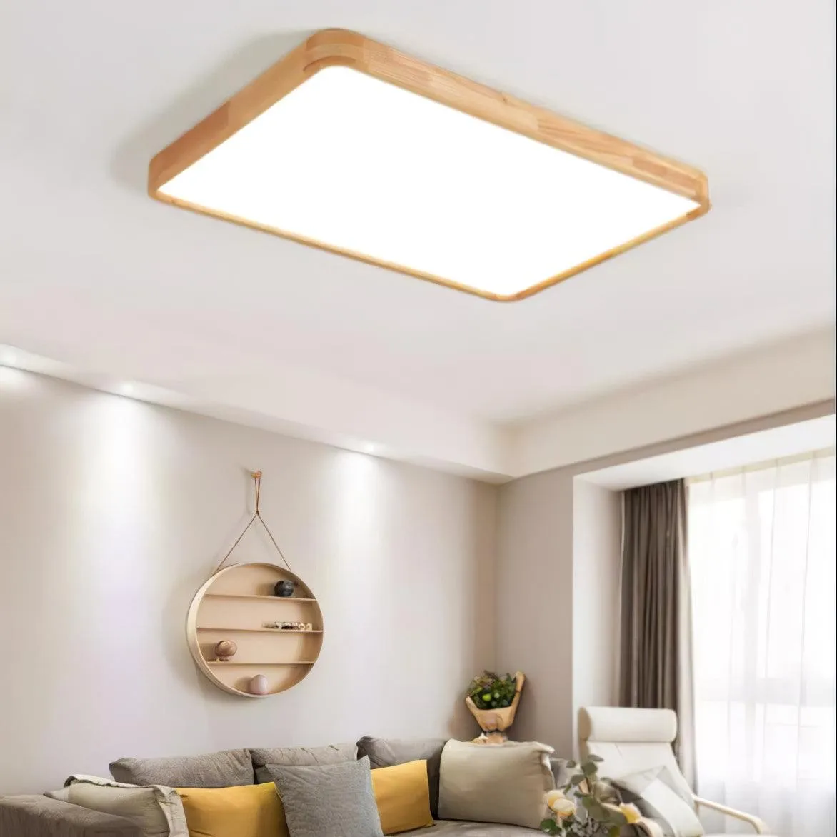 Wooden Geometric Ceiling Light M295