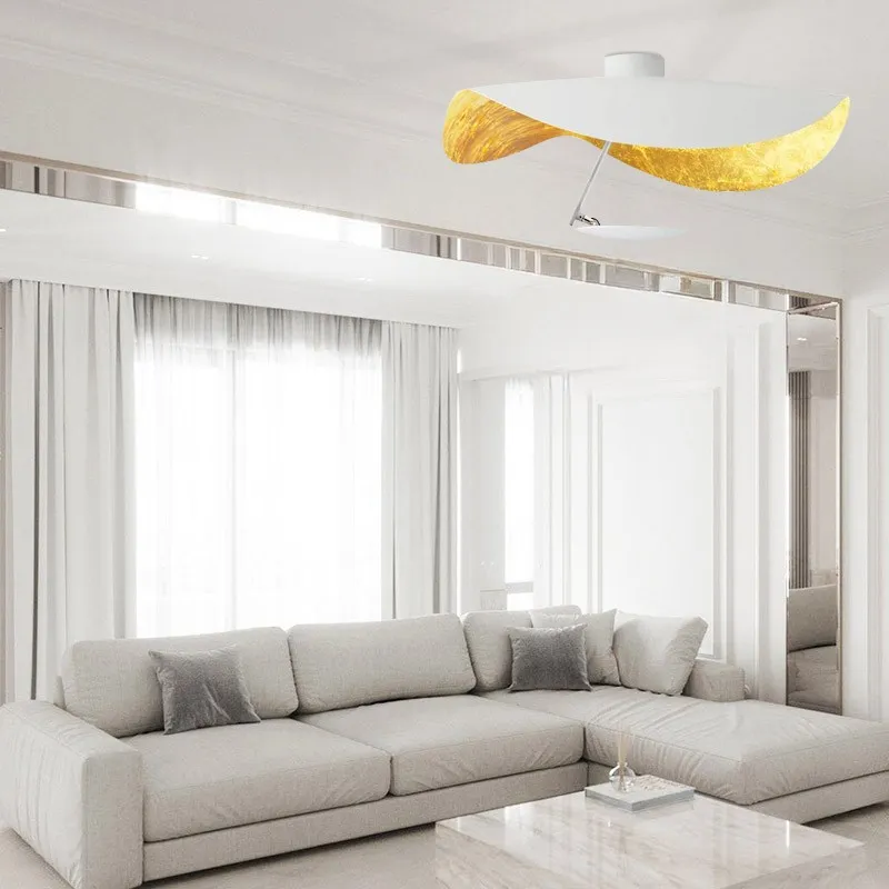 Modern Foil Curved Metal LED Pendant / Ceiling light for Bedroom