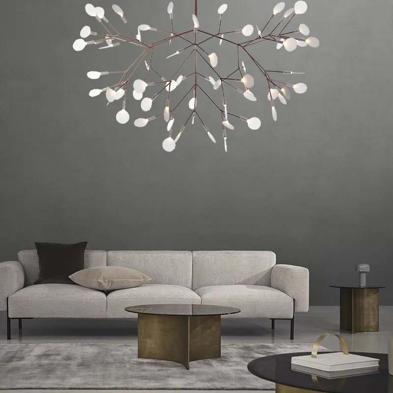 Scandinavian Branching LED Chandelier for Living Room