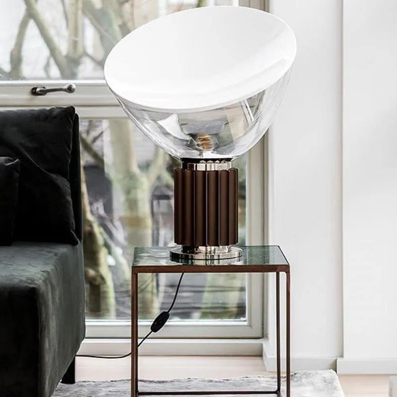 Sculptural Upside Down Glass Table Lamp