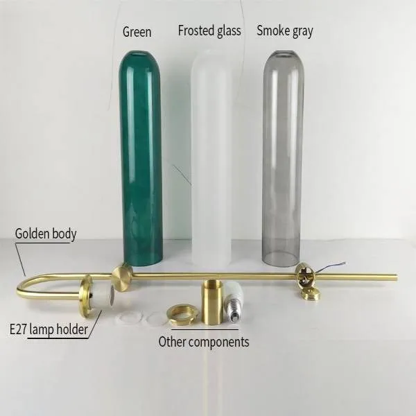 Glass Float Glide Cylindrical Wall Lamp for Bedroom