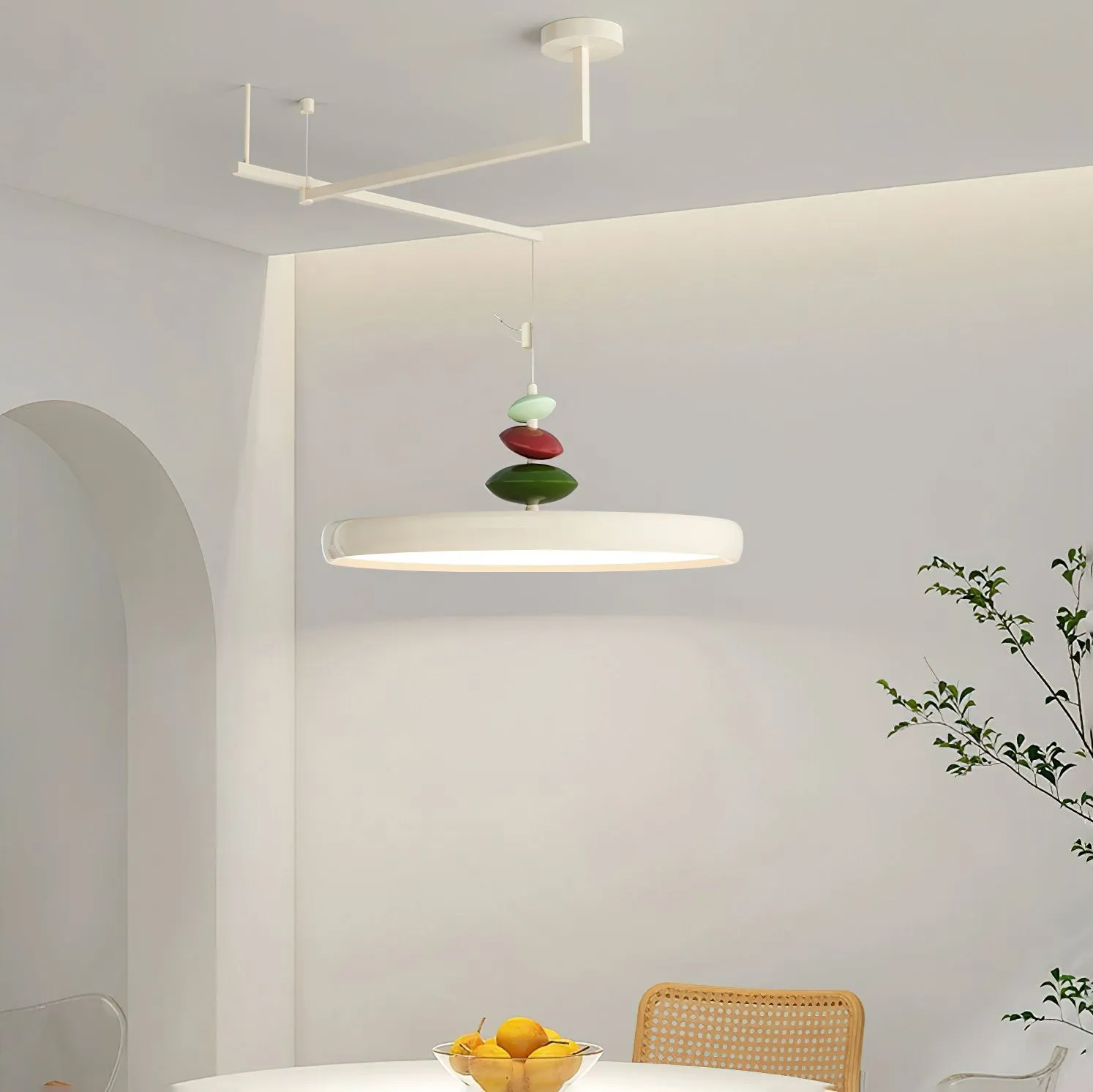 Swing Arm Stone Pendant Light M511