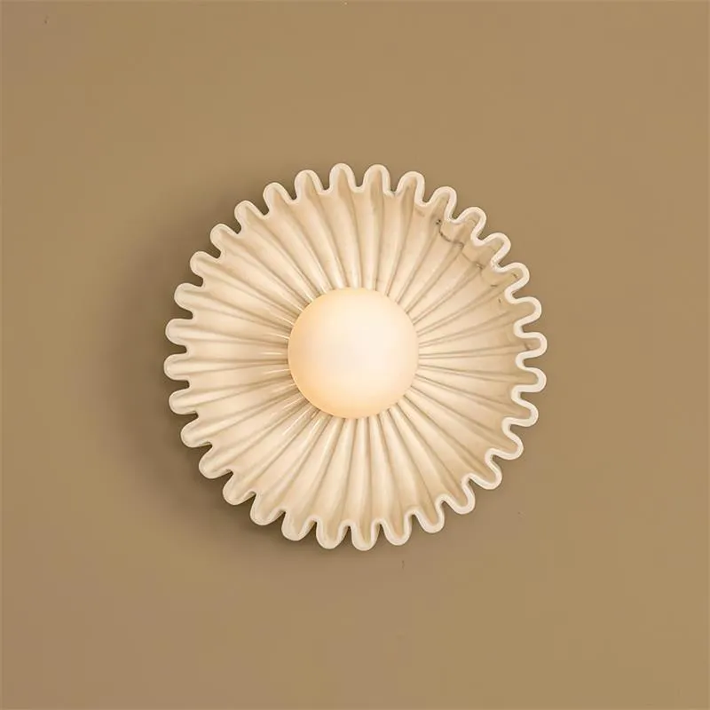 Plastic Lampshade Ceramic Flower Wall lamp M285