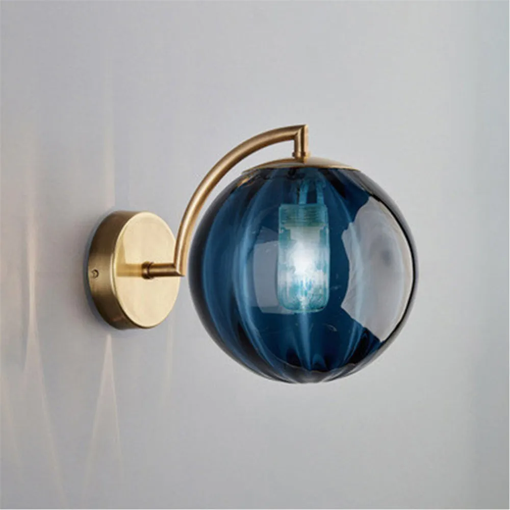 Modern Glass Multi-Color Spherical Gold Lamp Pole Wall Lamp M136