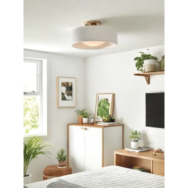 Cerova Elegant Round Porcelain Flush Mount Ceiling Light T165
