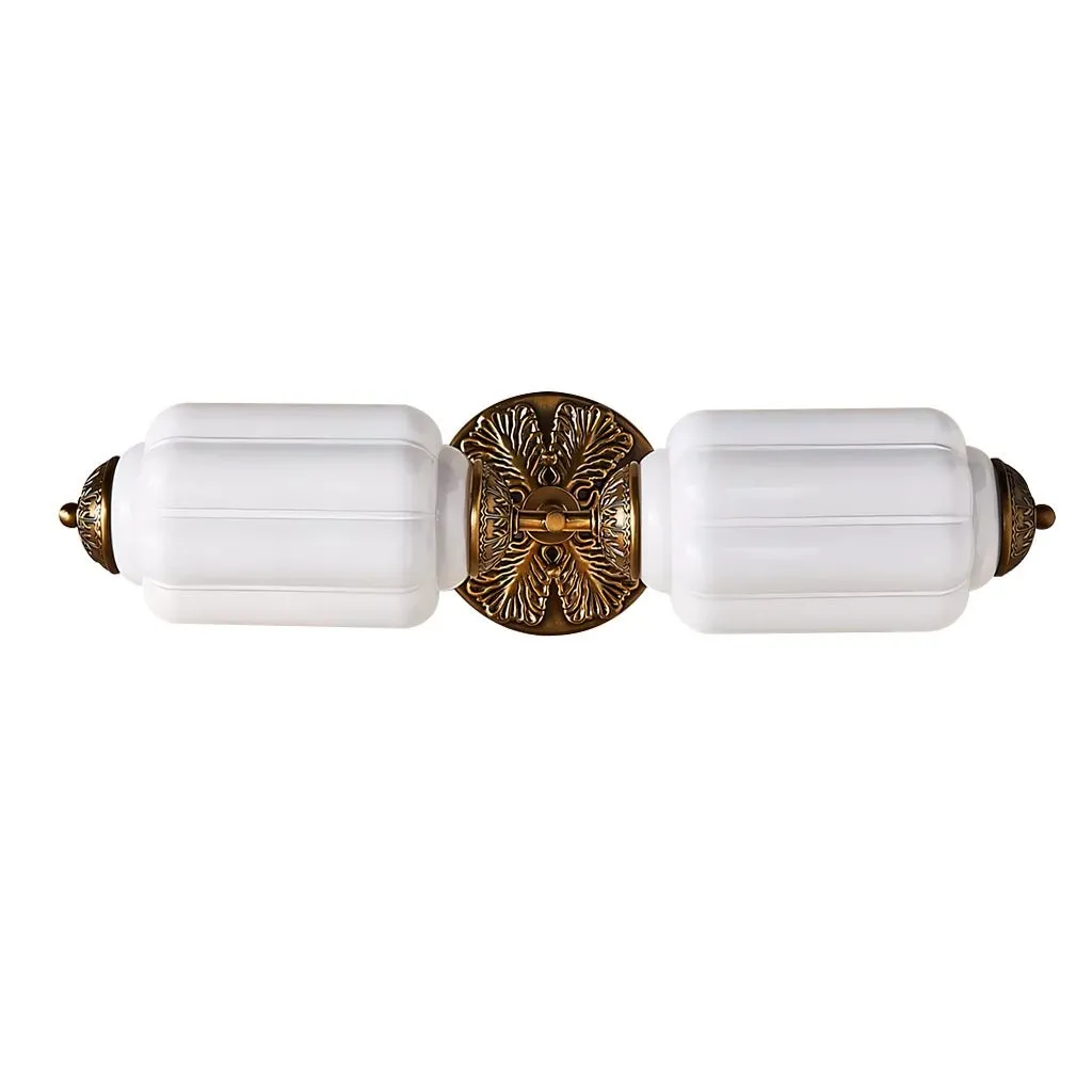 Eloise Brass Wall Sconce – Elegant Milk Glass Vintage Lighting T290