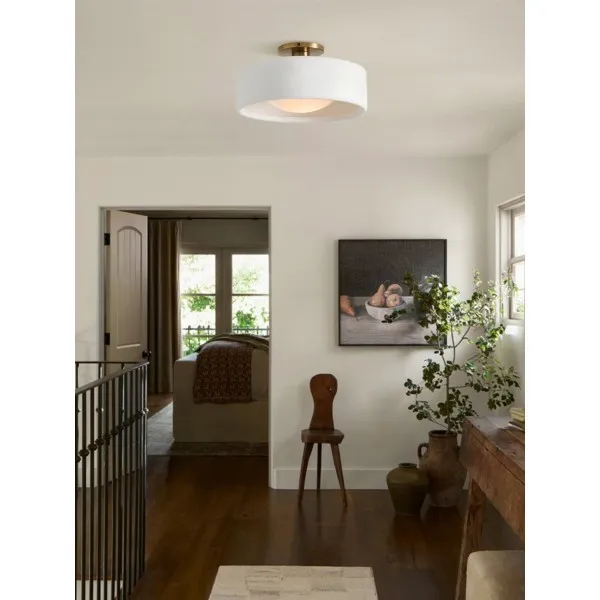 Cerova Elegant Round Porcelain Flush Mount Ceiling Light T165