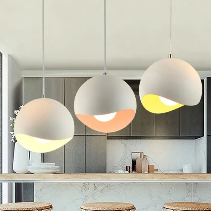 Creative Semi Eggshell Metal Pendant Light S158