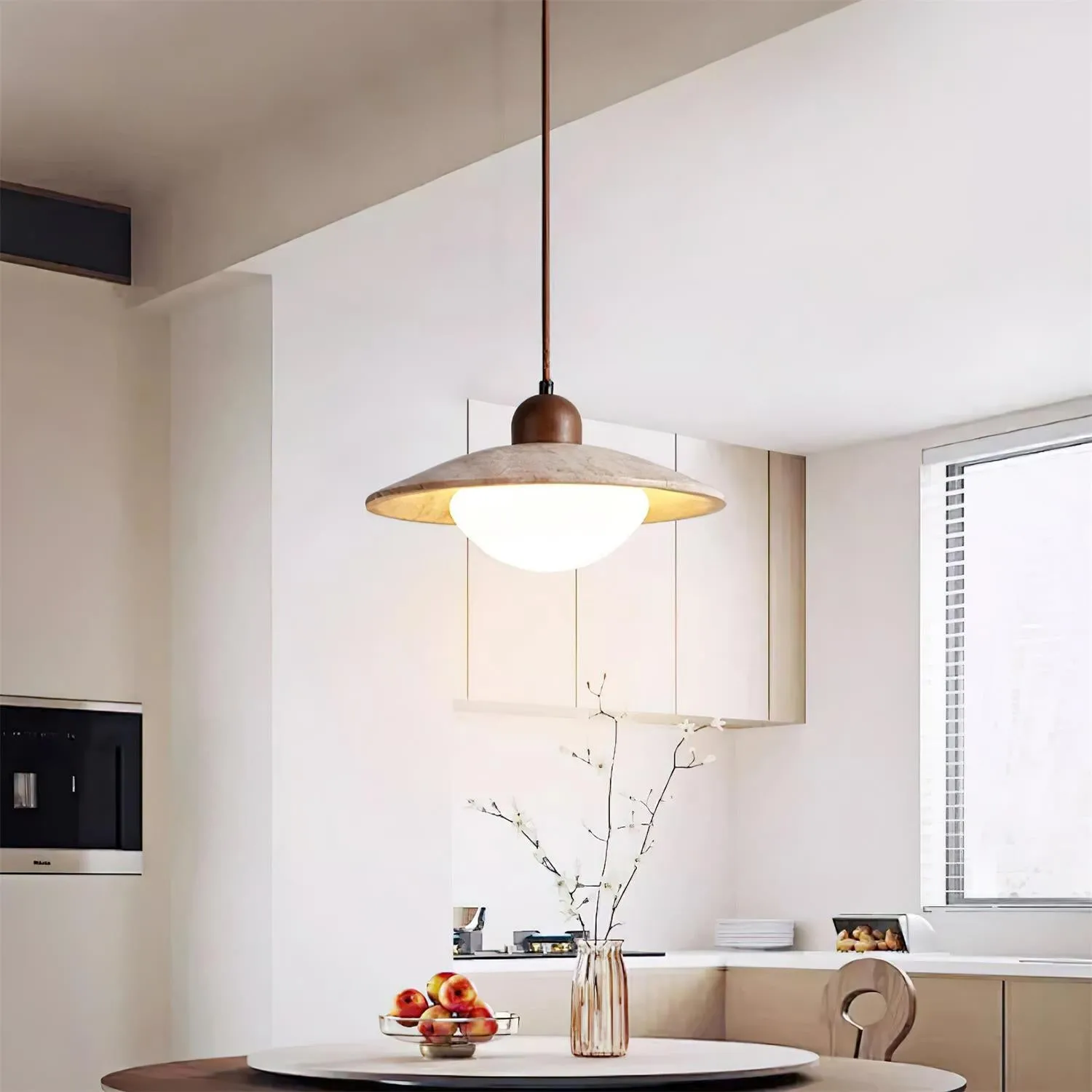Wood Retro Wabi-Sabi Style Pendant Lamp M281