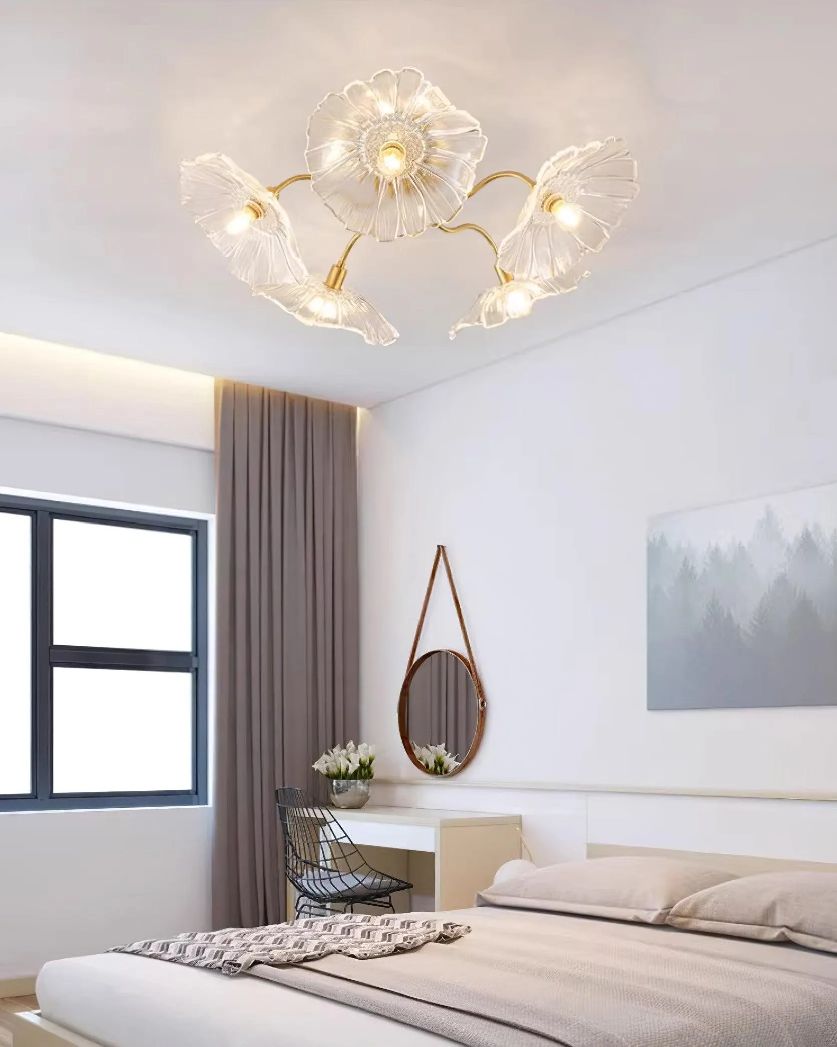 Murano Glass Flowers Ceiling Light P049