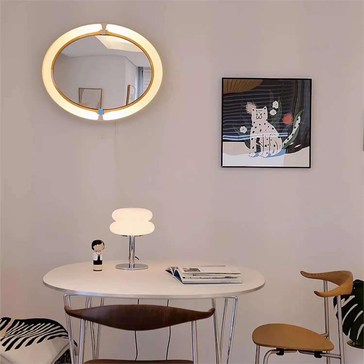 Bauhaus Lollipop Ripple Glass Table Lamp S18