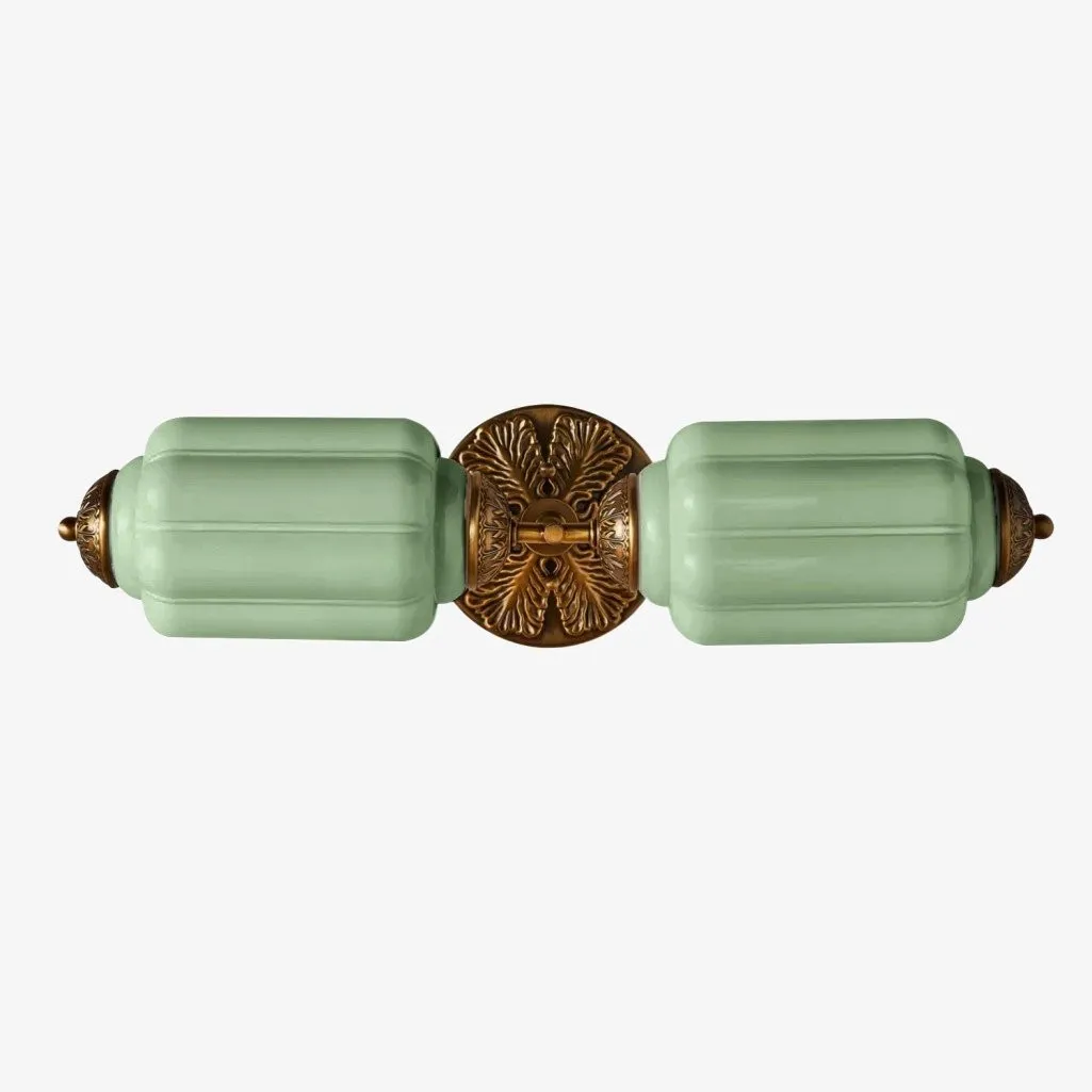Eloise Brass Wall Sconce – Elegant Milk Glass Vintage Lighting T290