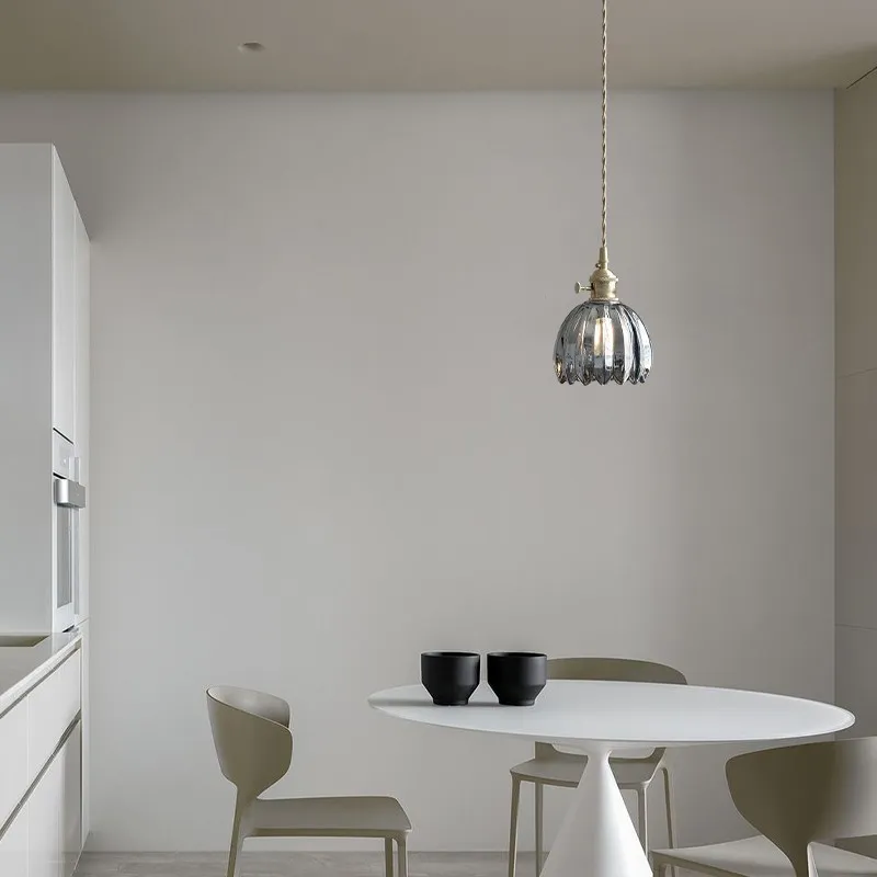 Japanese Retro Glass Flower Pendant Light S28