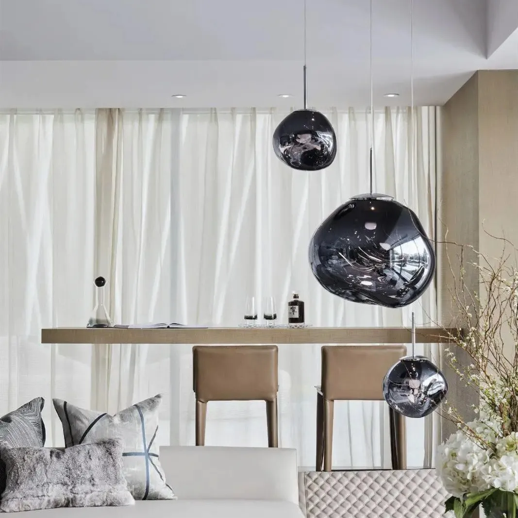 Dynamic Surface Pendant Light For Living Room S09