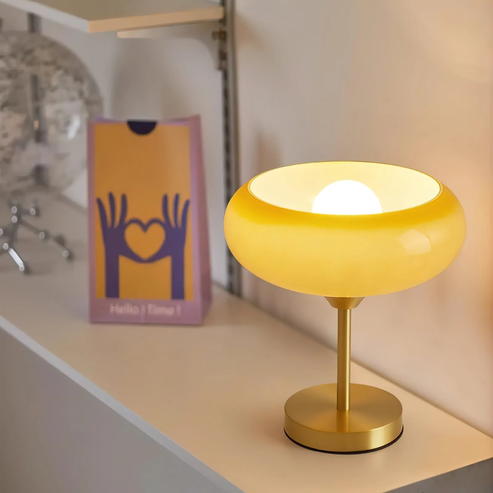 Egg Tart Glass Table Lamp D443