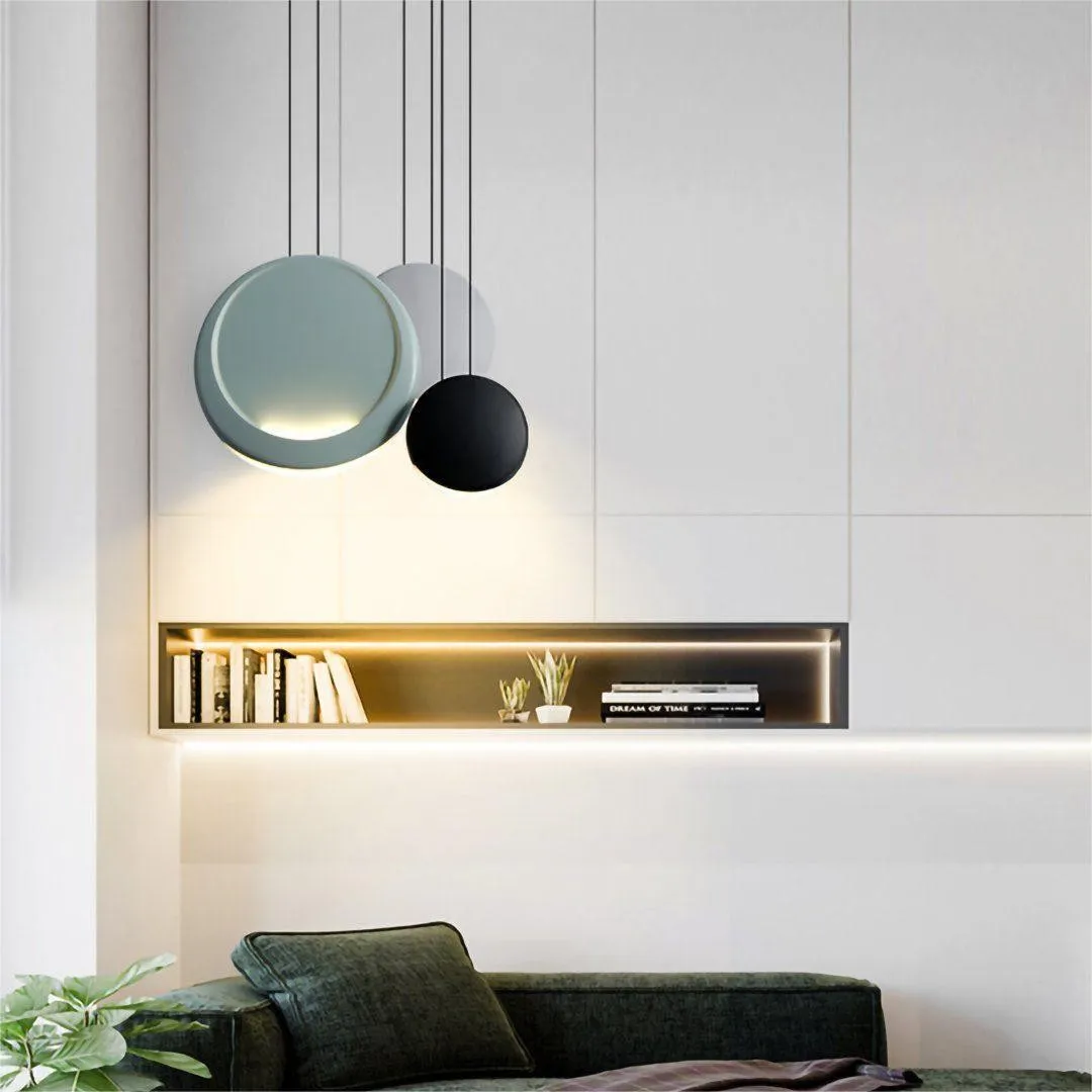 Modern Flattened Cosmos Pendant Light