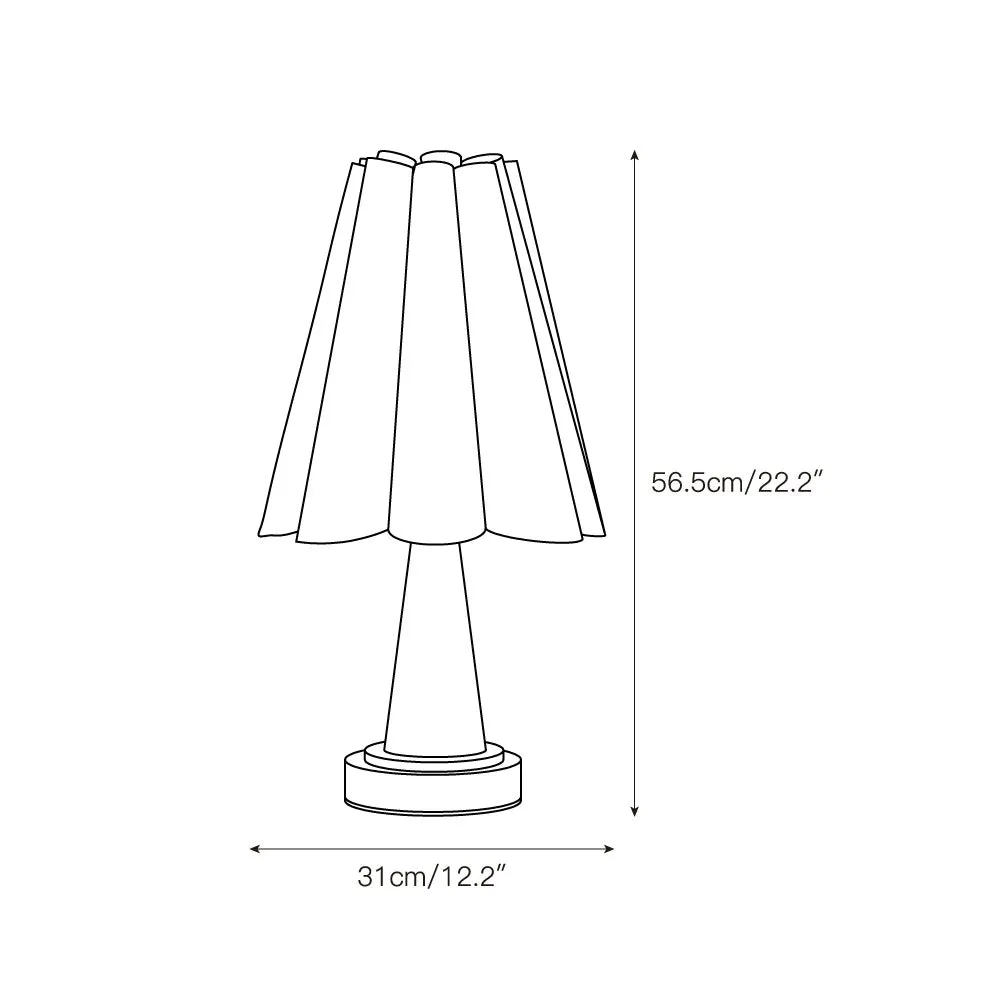 Shadon Marble Pleated Table Lamp D680