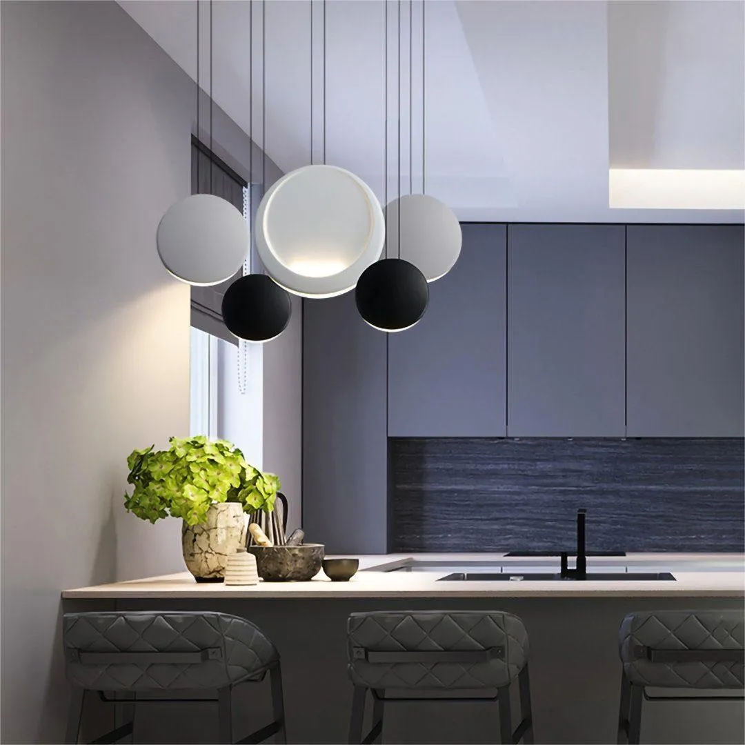 Modern Flattened Cosmos Pendant Light