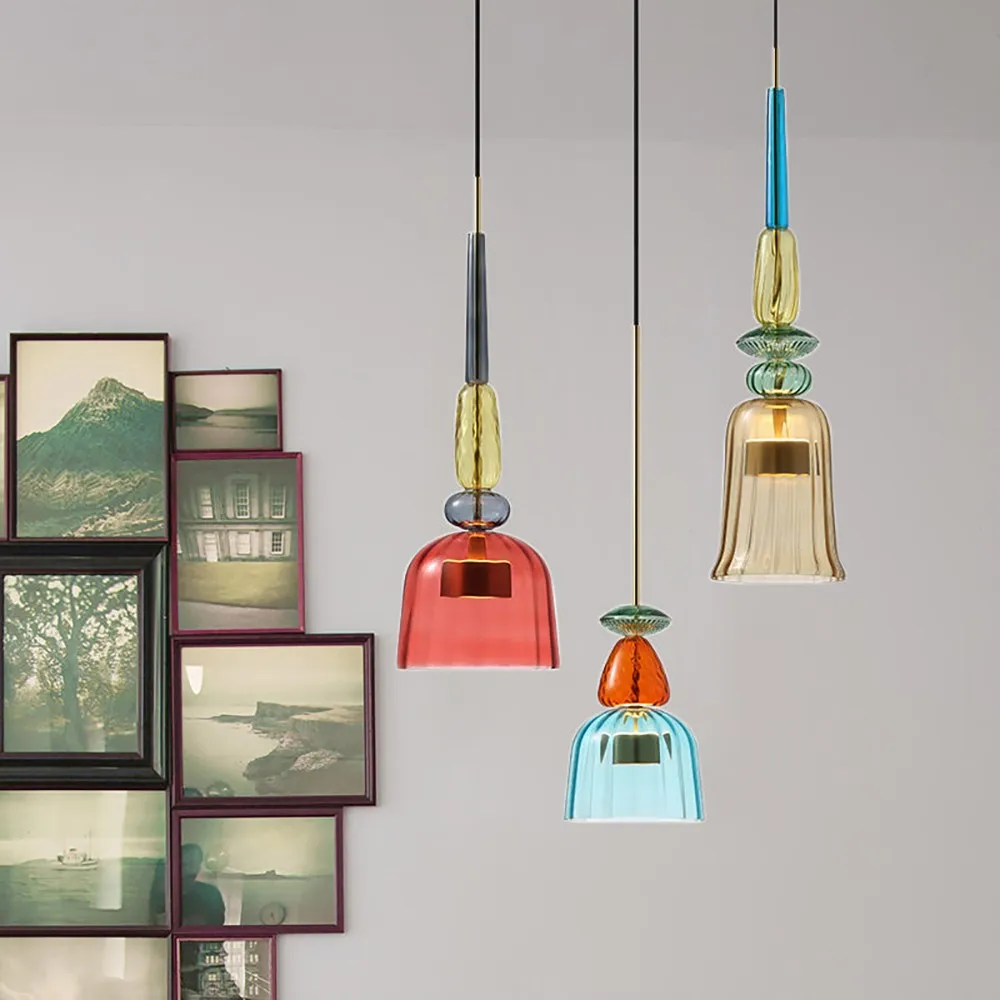 Nordic Colorful Lollipop Glass Pendant Light S97